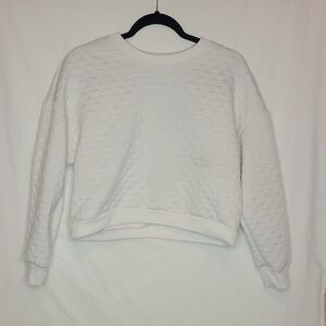 Paper Crane White Textured Top